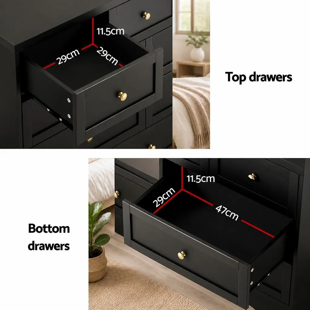 7 Drawer Storage Chest with Easy Care Finish