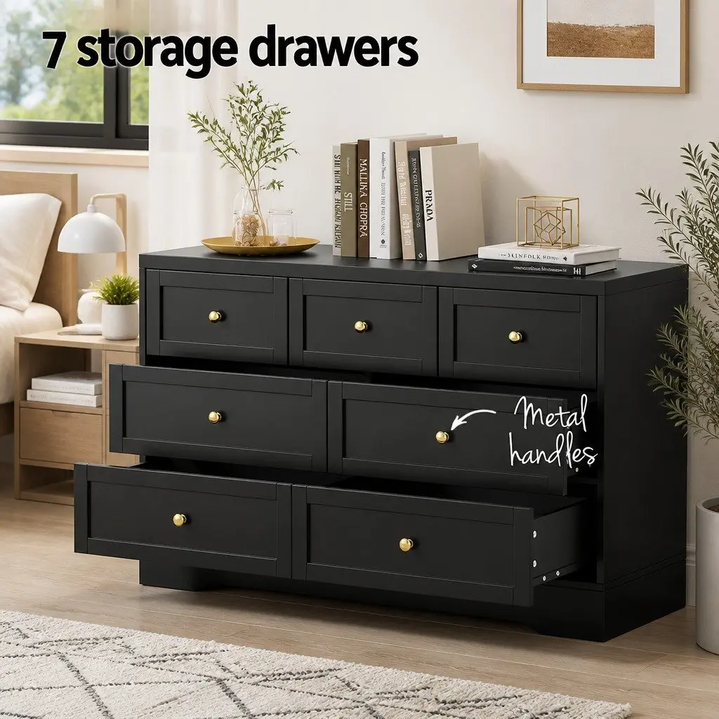 7 Drawer Storage Chest with Easy Care Finish