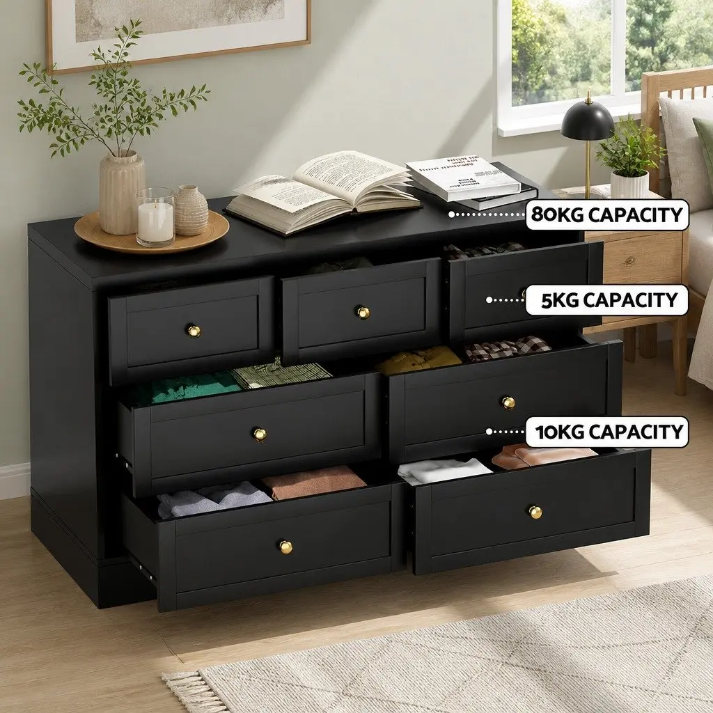 7 Drawer Storage Chest with Easy Care Finish