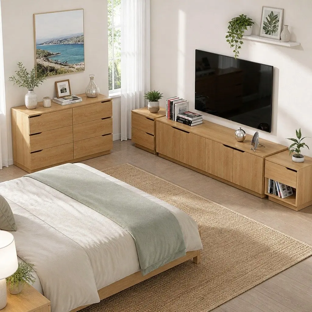 Pine 6 Drawer Chest for Bedroom Storage
