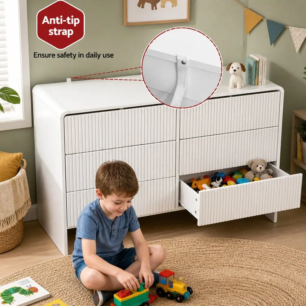 6 Drawer Chest Dresser with Easy Maintenance
