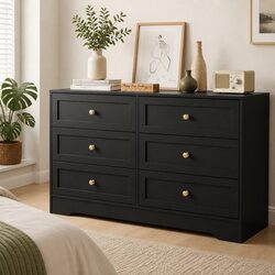 Durable 6-Drawer Chest for Everyday Bedroom Use