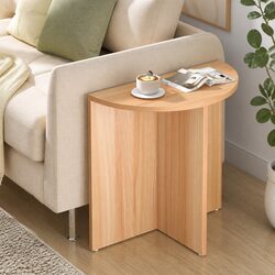 Natural Wood Grain Semi-Circle Coffee Table 48CM