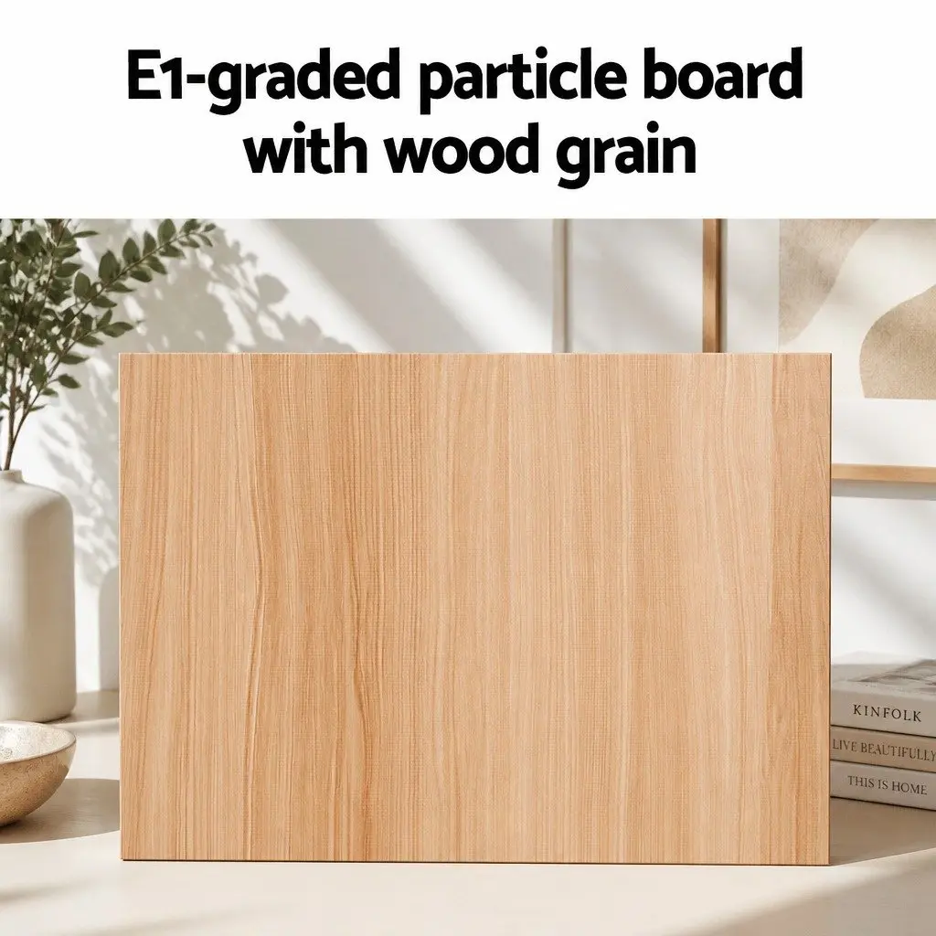 Semi-circle Coffee Table Natural Wood Grain 48CM Particleboard