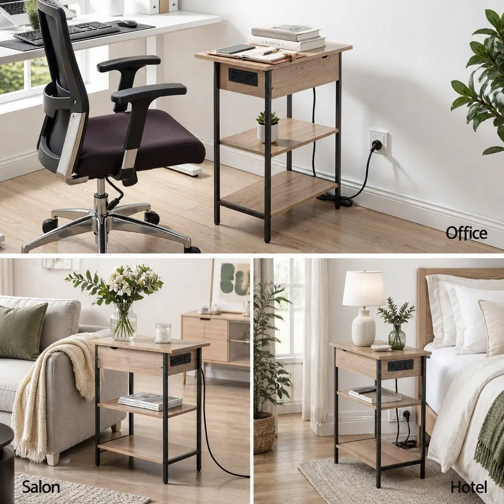 Coffee Table with Charging Station and Storage