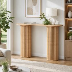 Oval Console Table 115CM for a Warm Living Space