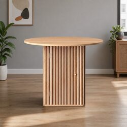 1M Pine Wood Dining Table with Storage Base