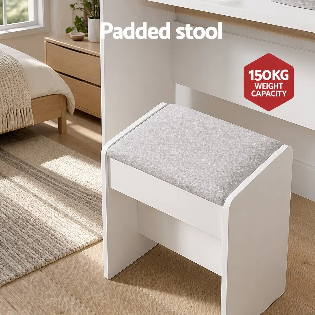 Hollywood Dressing Table Set with Stool