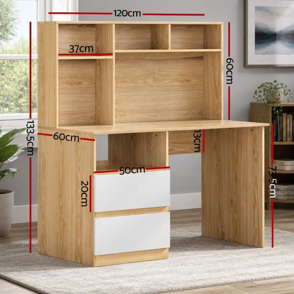 White Computer Desk with Storage Solutions