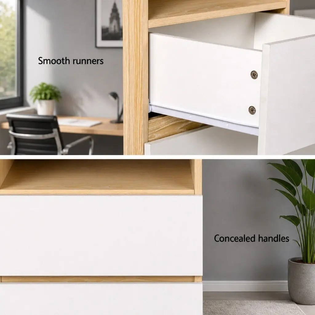 White Computer Desk with Storage Solutions