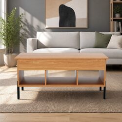 Modern Oak Lift Top Coffee Table for Living Rooms