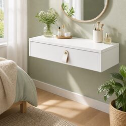 Wall-Mounted Floating Vanity with Cloud Mirror LED