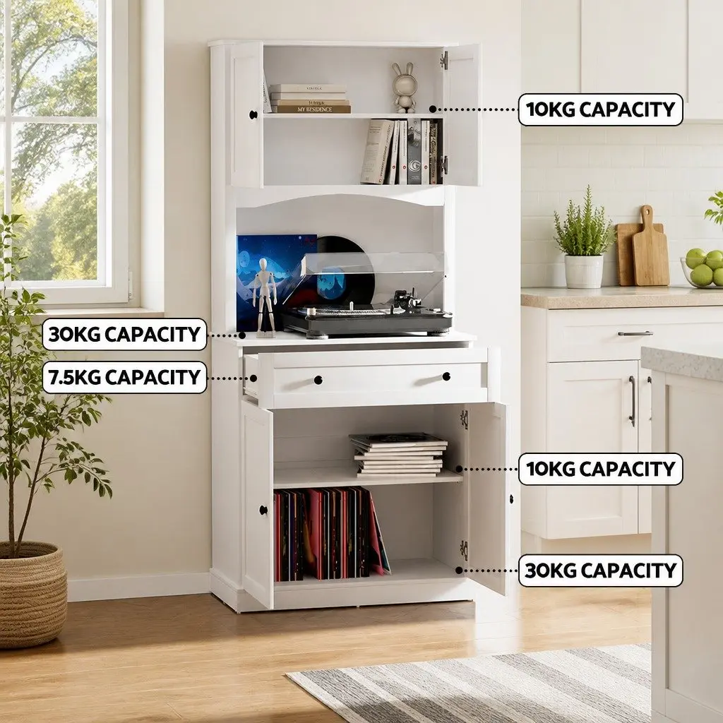 White Buffet Sideboard Cabinet for Dining