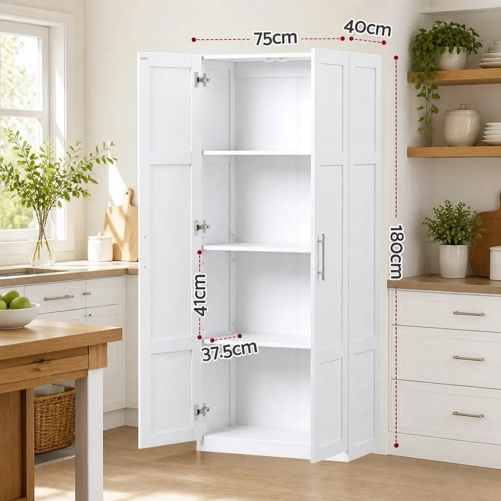 2-Door Storage Cabinet White Kitchen Dining Buffet Sideboard Pantry Hutch