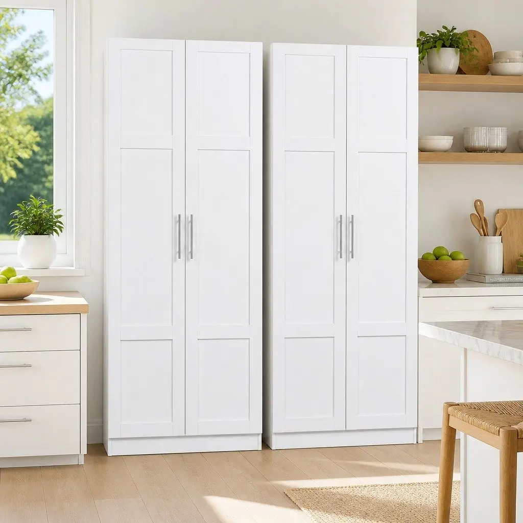 2-Door Storage Cabinet White Kitchen Dining Buffet Sideboard Pantry Hutch