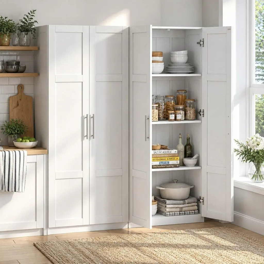 2-Door Storage Cabinet White Kitchen Dining Buffet Sideboard Pantry Hutch