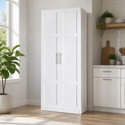 2 Door White Storage Cupboard for Any Room