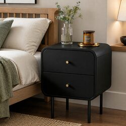 Charming 2-Drawer Bedside Table for Cozy Living
