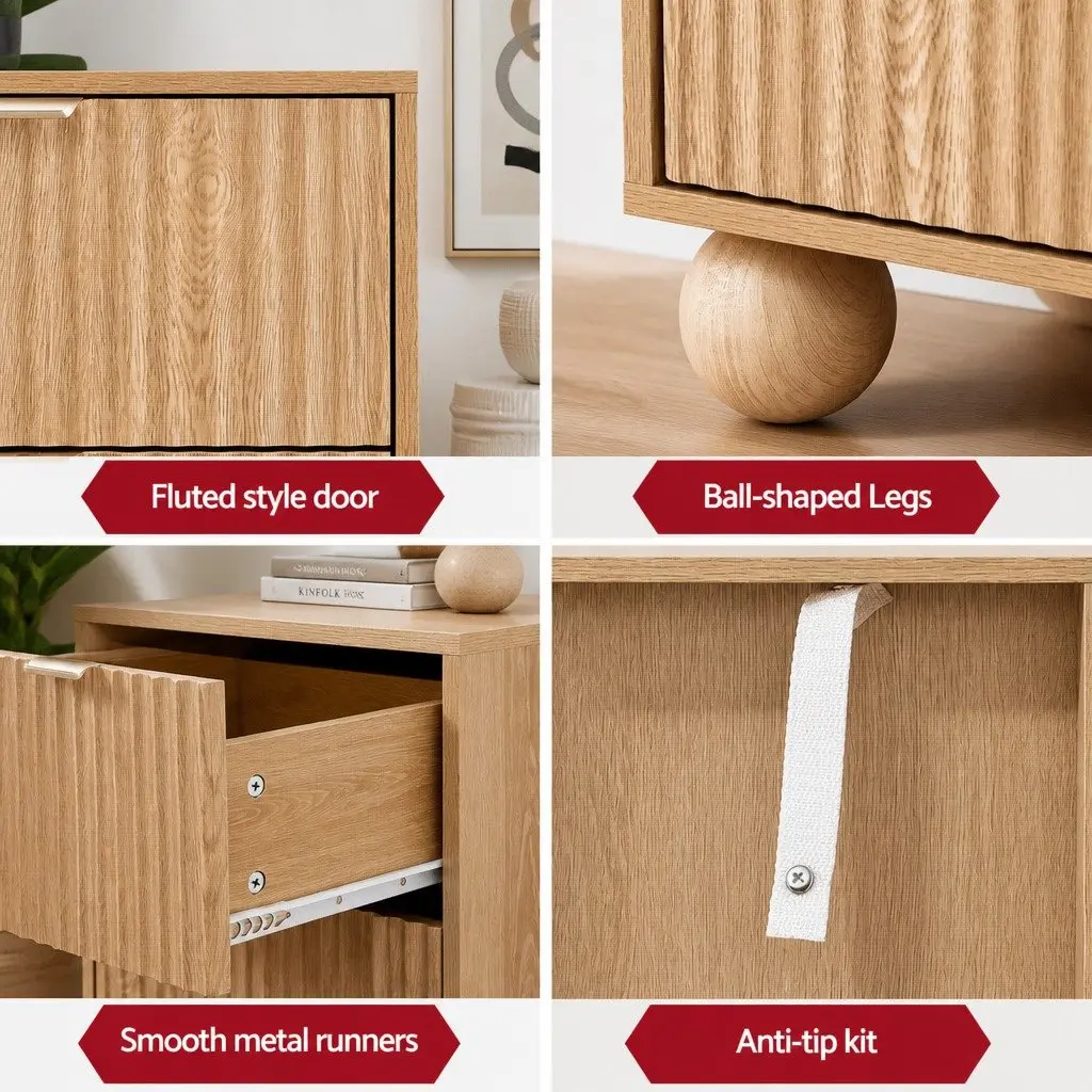 6 Drawer Chest of Drawers Tallboy Storage Cabinet Pine E1 Grade Particle Board