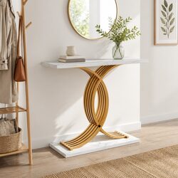 Stylish White and Gold Console Table for Your Home