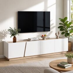 Modern 180cm TV Cabinet with 4 Storage Drawers
