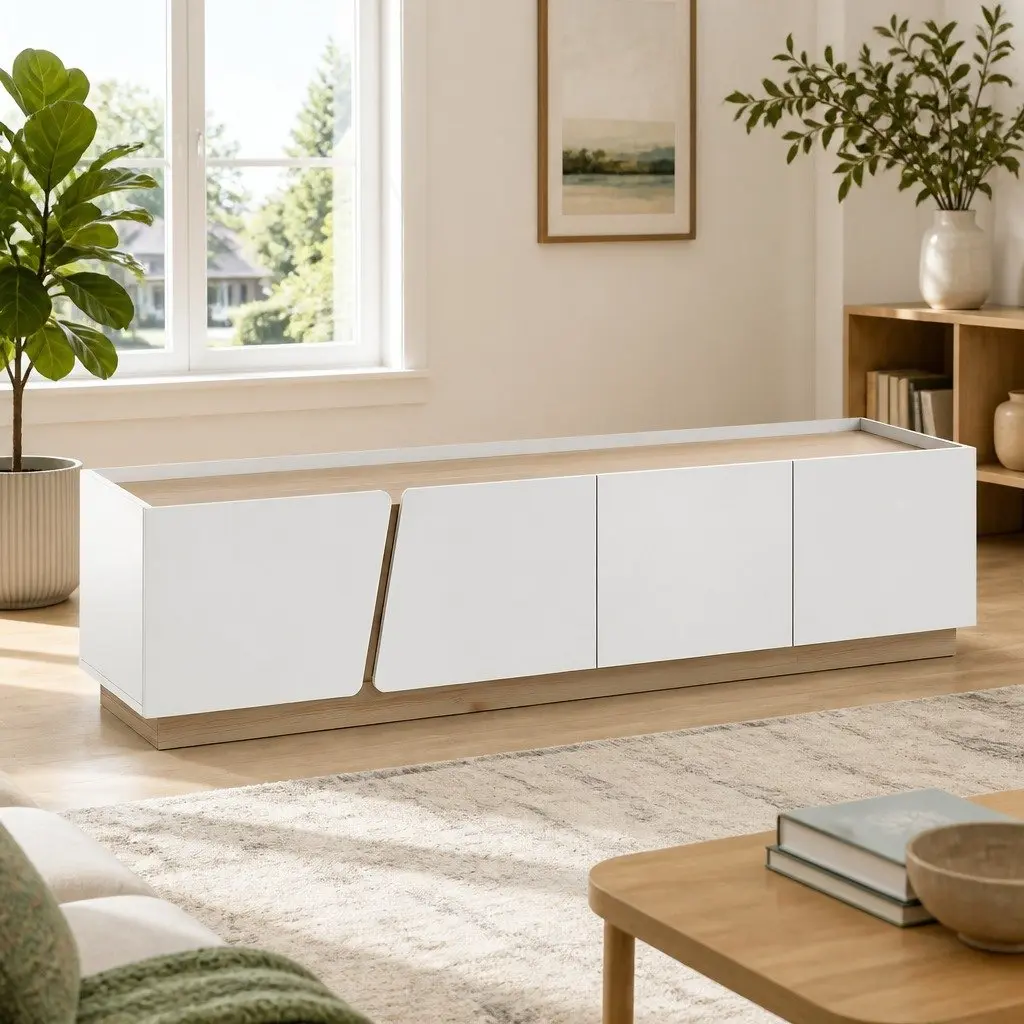 180cm TV Cabinet with 4 Storage Drawers