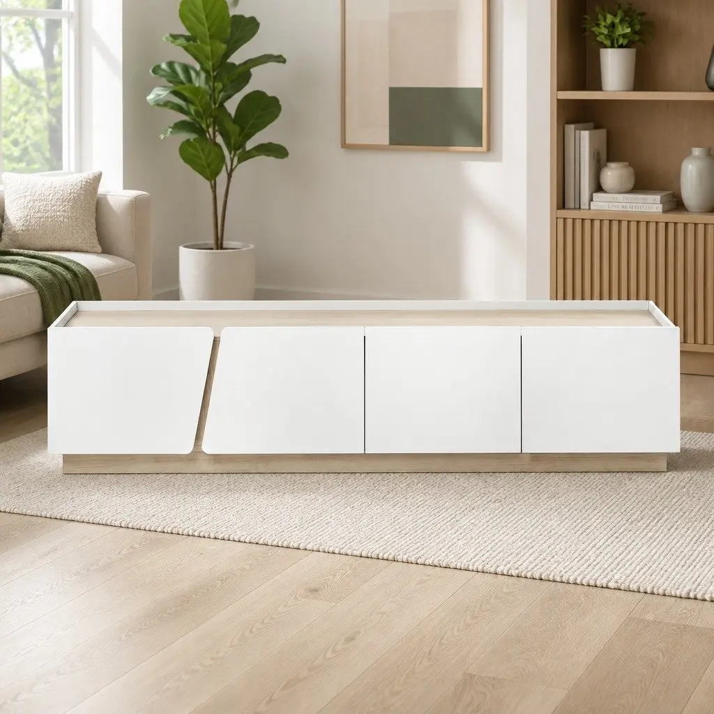 180cm TV Cabinet with 4 Storage Drawers
