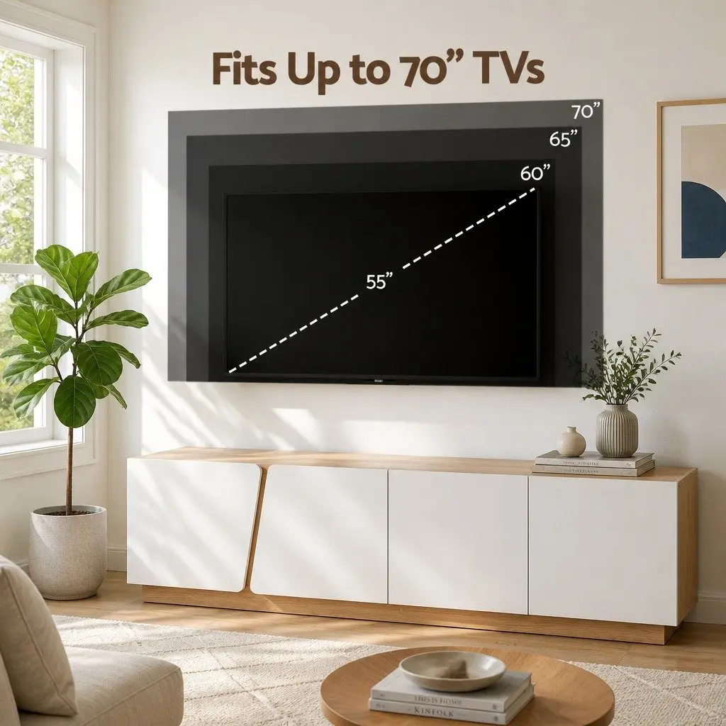 180cm TV Cabinet with 4 Storage Drawers