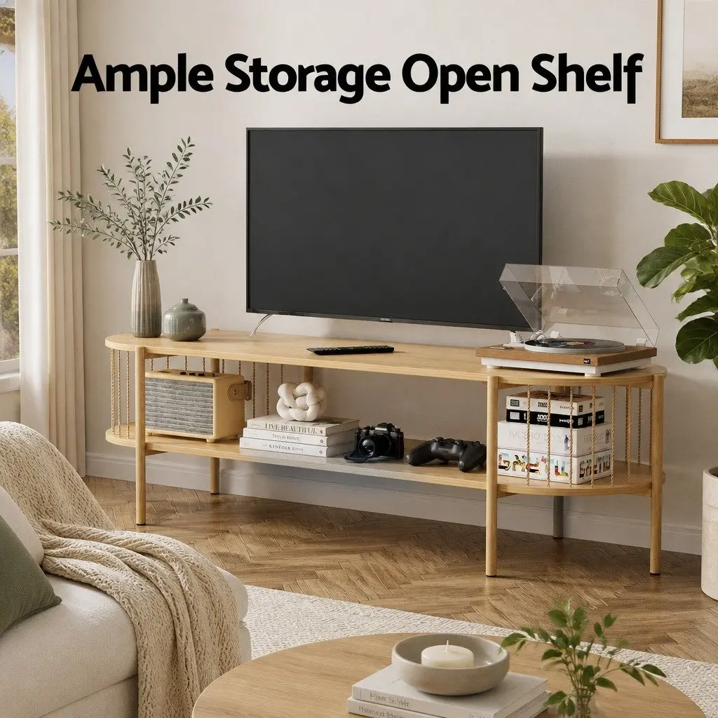 Pine Living Room TV Unit and Coffee Table Set