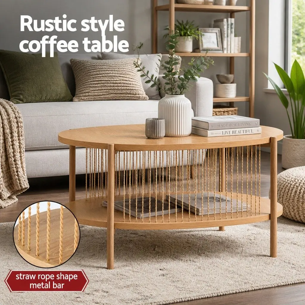 Pine Living Room TV Unit and Coffee Table Set