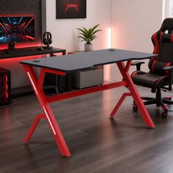 Spacious Gaming Desk 120cm with Carbon Fibre Finish