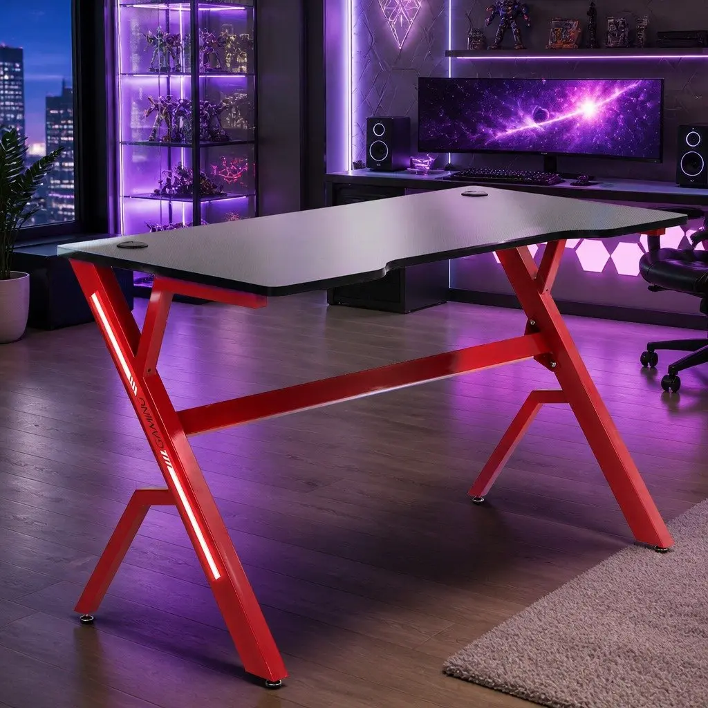 Gaming Desk 120cm with Carbon Fibre Finish