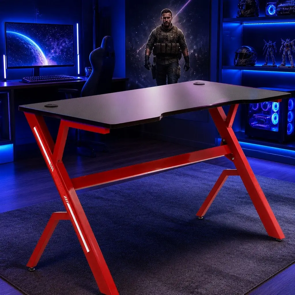 Gaming Desk 120cm with Carbon Fibre Finish