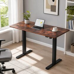 Standing Desk Motorised Adjustable Frame Height Office Workstation 140CM Desktop