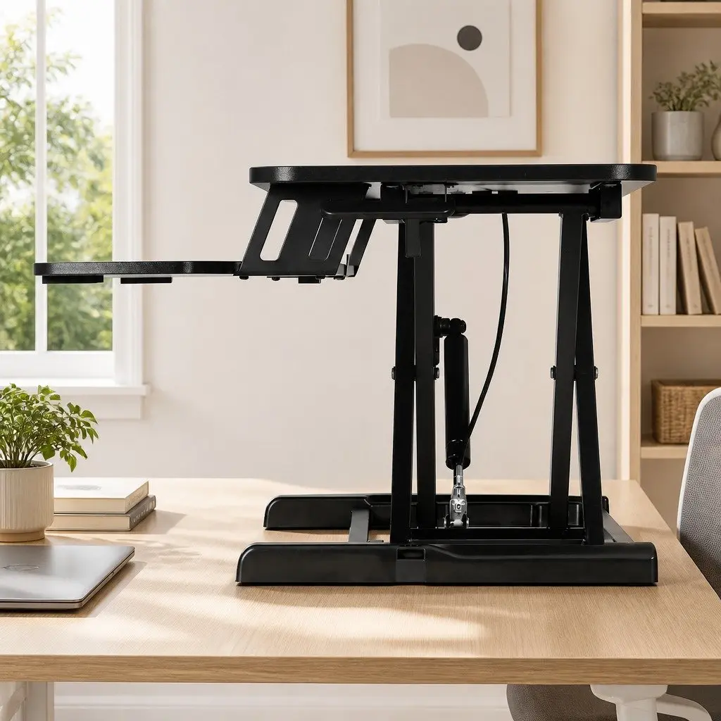 Height Adjustable Standing Desk Riser in Black