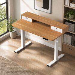 Electric Standing Desk Height Adjustable Sit Stand Motorised Office Desk White