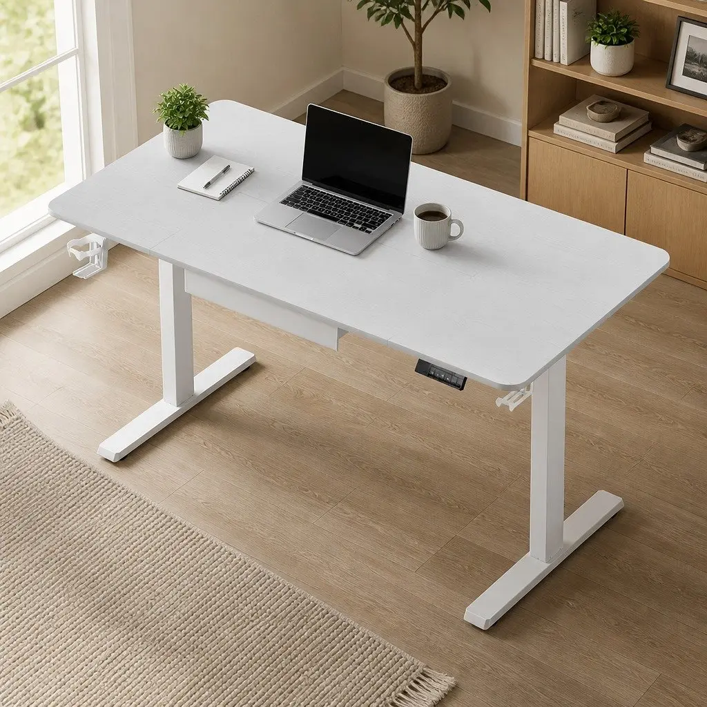 Electric Standing Desk 140cm Adjustable Height Motorised Office Home Work Sit
