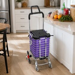 Stair Climbing Foldable Shopping Cart Trolley