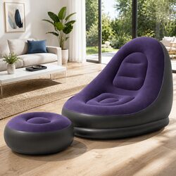 Inflatable Chair and Ottoman Set for Relaxation