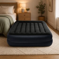 Queen Pillow Rest Raised Airbed with Built-in Electric Pump