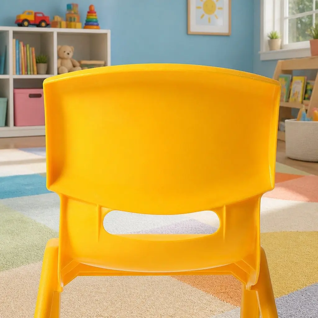 Kids Plastic Chairs Set of 4 Stackable Multicoloured Indoor Outdoor Activity Study Seat