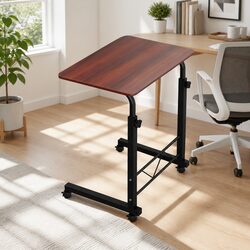Adjustable Height Mobile Laptop Desk in Brown