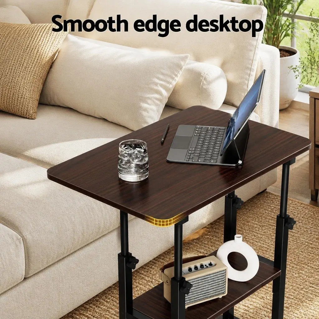 Mobile Laptop Desk Height Adjustable 60CM Steel with Storage