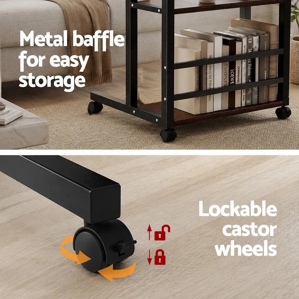 Mobile Laptop Desk Height Adjustable 60CM Steel with Storage