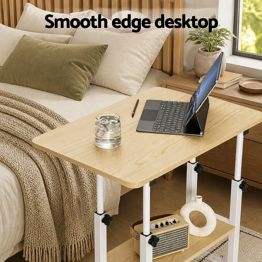 Height Adjustable Mobile Laptop Desk 60CM White