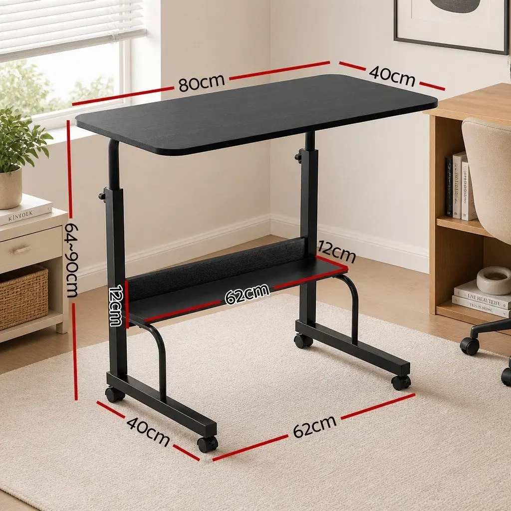 Height Adjustable Mobile Laptop Desk for Comfort