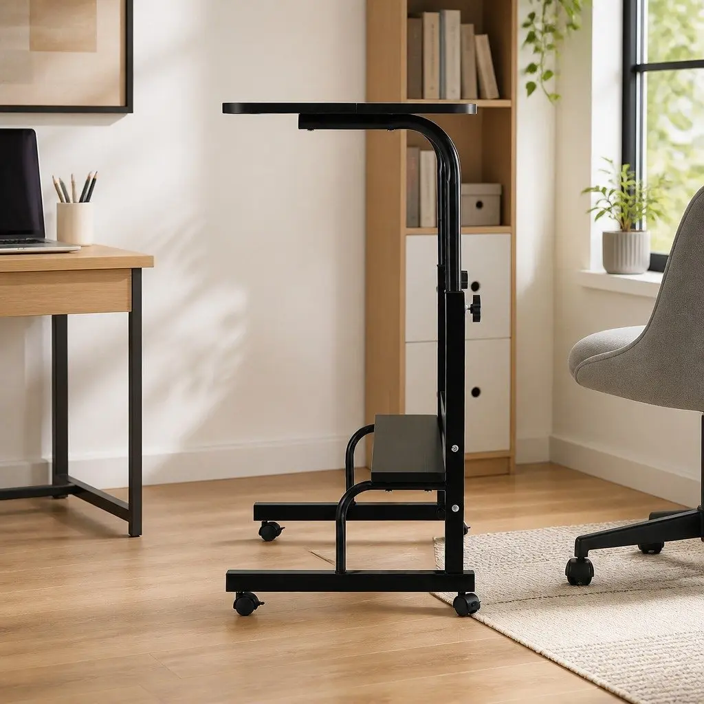 Height Adjustable Mobile Laptop Desk for Comfort