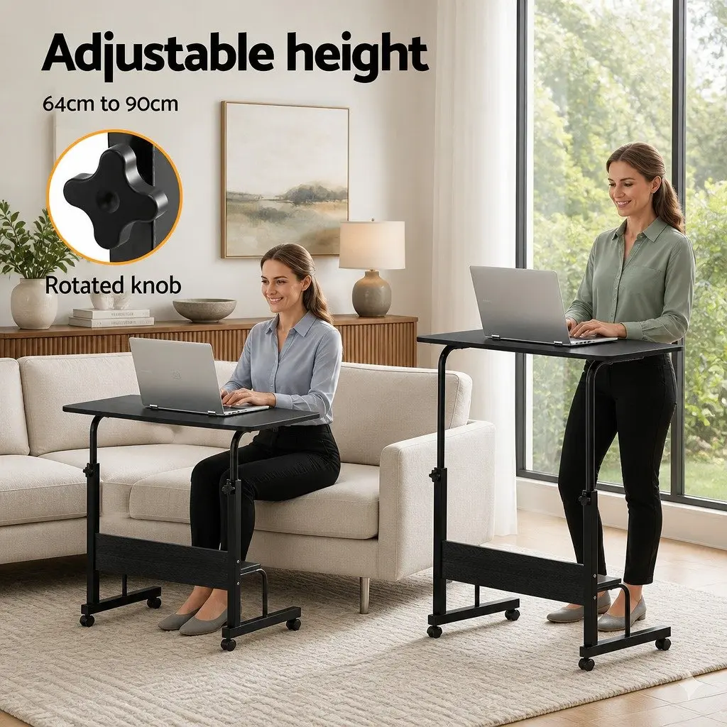 Height Adjustable Mobile Laptop Desk for Comfort