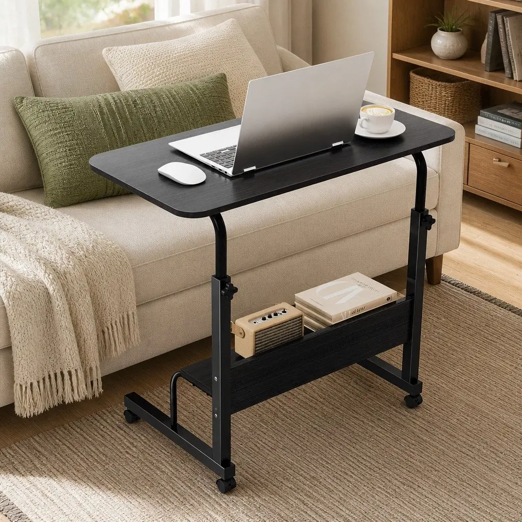 Height Adjustable Mobile Laptop Desk for Comfort