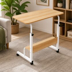 Height Adjustable Portable Laptop Desk with Wheels